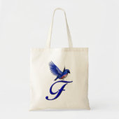 Bluebird Monogram Initial F Tragetasche (Vorne)