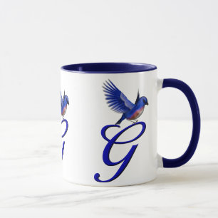 Bluebird Monogram Initial G Elegant Tasse