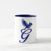 Bluebird Monogram Initial G Elegant Tasse (Zentrum)