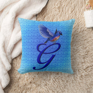 Bluebird Monogram Initial G Kissen