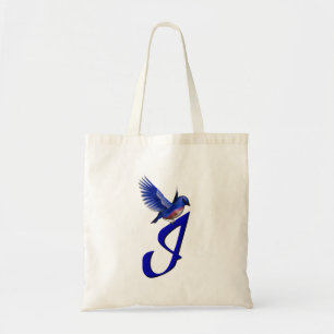 Bluebird Monogram Initial I Elegant Tragetasche