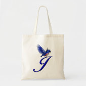 Bluebird Monogram Initial J Tragetasche (Vorne)
