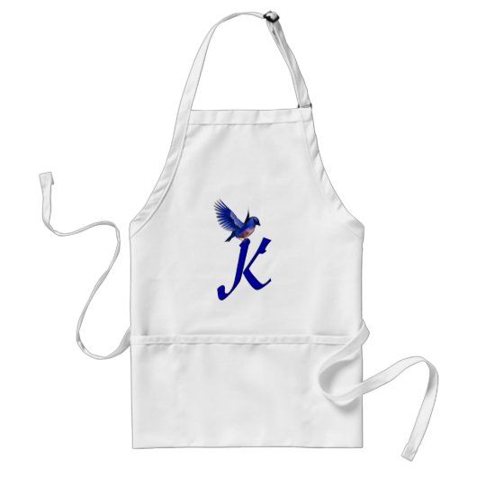 Bluebird Monogram Initial K Schürze (Vorne)