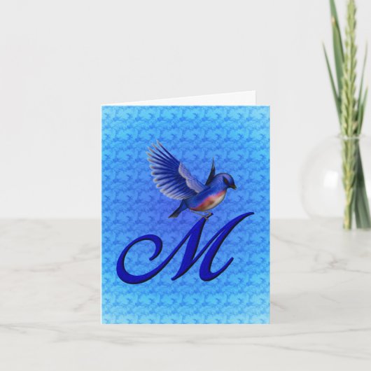 Bluebird Monogram Initial M Elegant (Vorderseite)