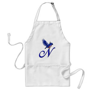 Bluebird Monogram Initial N Schürze
