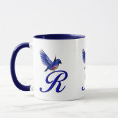 Bluebird Monogram Initial R Elegant Tasse (Links)