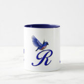 Bluebird Monogram Initial R Elegant Tasse (Zentrum)