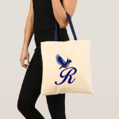 Bluebird Monogram Initial R Tragetasche (Vorderseite (Produkt))