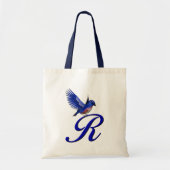 Bluebird Monogram Initial R Tragetasche (Vorne)