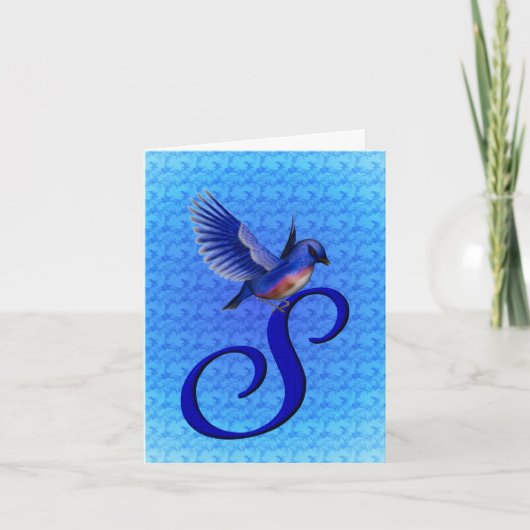 Bluebird Monogram Initial S Elegant (Vorderseite)