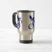 Bluebird Monogram Initial S Elegant Reisebecher (Vorderseite Links)