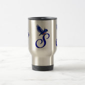Bluebird Monogram Initial S Elegant Reisebecher (Mittel)