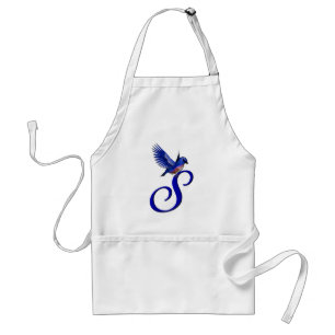 Bluebird Monogram Initial S Schürze