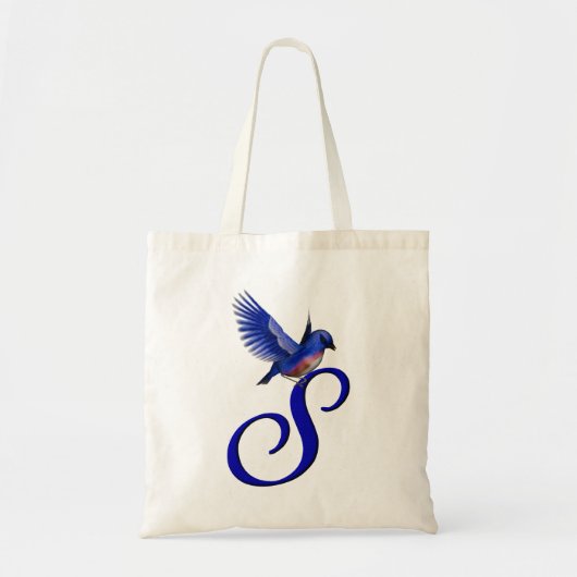 Bluebird Monogram Initial S Tragetasche (Vorne)