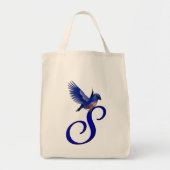 Bluebird Monogram Initial S Tragetasche (Vorne)