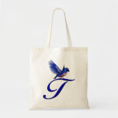 Bluebird Monogram Initial T Tragetasche (Vorne)