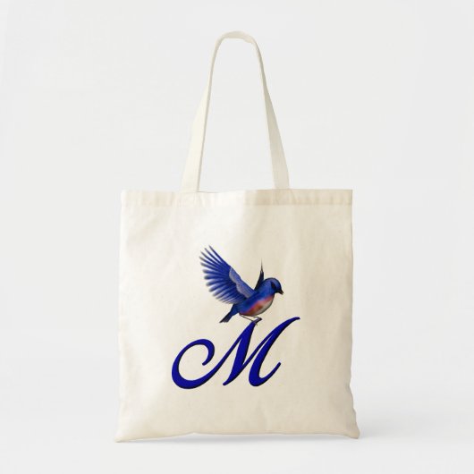 Bluebird Monogram Initial Tragetasche (Vorne)