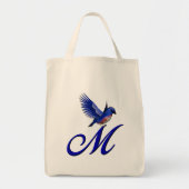 Bluebird Monogram Initial Tragetasche (Vorne)
