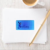 Bluebird Monogram Your Name Initial B Adressaufkleber (Insitu)