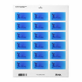 Bluebird Monogram Your Name Initial B Adressaufkleber (Vorne)