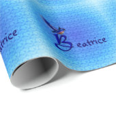 Bluebird Monogram Your Name Initial B Geschenkpapier (Rolleneckpunkt)