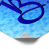 Bluebird Monogram Your Name Initial B Poster (Ecke)