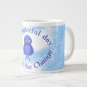 Bluebird-Motivation Jumbo-Tasse (Vorderseite Rechts)