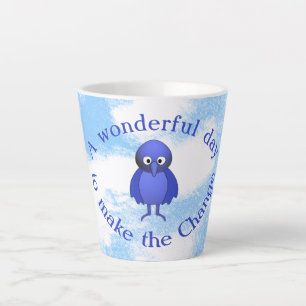 Bluebird-Motivation Milchtasse