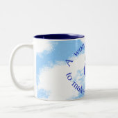 Bluebird-Motivation Zweifarbige Tasse (Links)