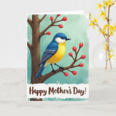 Bluebird Mutters Tag Szene Karte (Gelbe Blume)