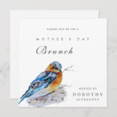 Bluebird-Muttertag-Einladung Einladung (Vorne/Hinten)