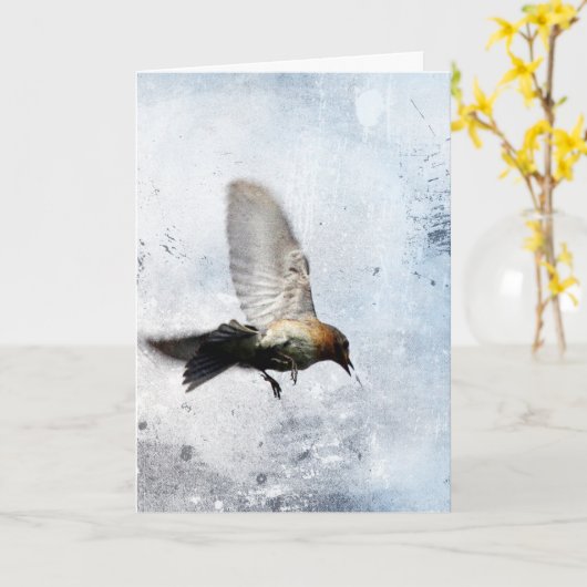 Bluebird, Muttertag Karte (Gelbe Blume)