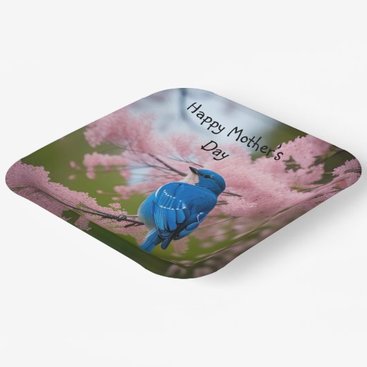 Bluebird-Muttertag Pappteller (Gewinkelt)