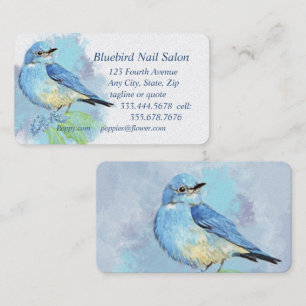 Bluebird Nail Salon oder Custom Business Card Visitenkarte