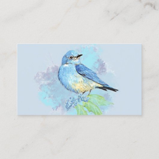 Bluebird Nail Salon oder Custom Business Card Visitenkarte (Rückseite)