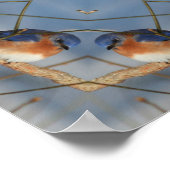 Bluebird Nature Abstrakt Kaleidoskop Art Poster (Ecke)