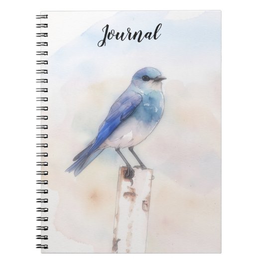 Bluebird Nature Art Personalisiertes Tagebuch (Vorderseite)