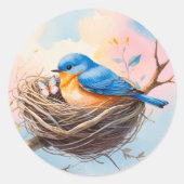 Bluebird Nest Envelope Seal |Soft Pastel Stickers (Vorderseite)