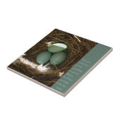 Bluebird Nest mit Buddha Quote Fliese (Seite)