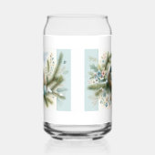 Bluebird Nest mit Ornamenten im Winter Pines Dosenglas (Links)