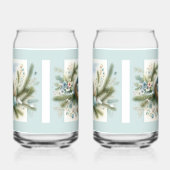 Bluebird Nest with Ornaments in Winter Pines  Dosenglas (Links)