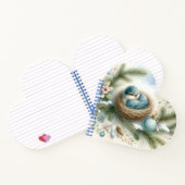 Bluebird Nest with Ornaments in Winter Pines Notizblock (Innenseite)