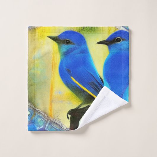 Bluebird of Happiness Bad Handtuch Set (Waschlappen)