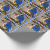 Bluebird of Happiness Birthday Personalize Name Geschenkpapier (Ecke)