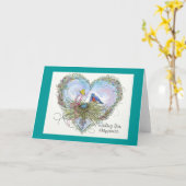 Bluebird of Happiness Card - Customized Karte (Gelbe Blume)