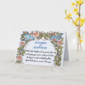 Bluebird of Happiness Floral Poetry Blau wird gut Karte (Gelbe Blume)