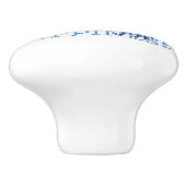 Bluebird of Happiness Folk Keramikknauf (Seitenansicht)