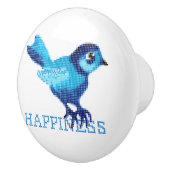 Bluebird of Happiness Folk Keramikknauf (Rechts)