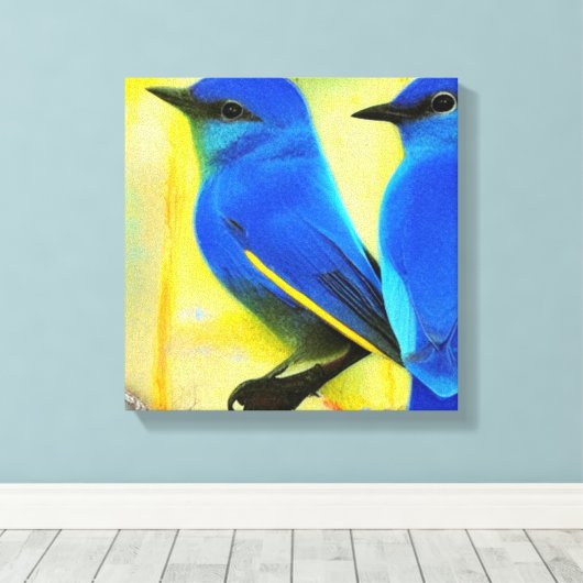 Bluebird of Happiness Leinwand Art (Insitu (Holzboden))