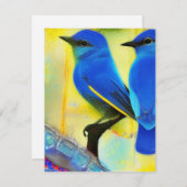 Bluebird of Happiness Mitteilungskarten (Vorne/Hinten)